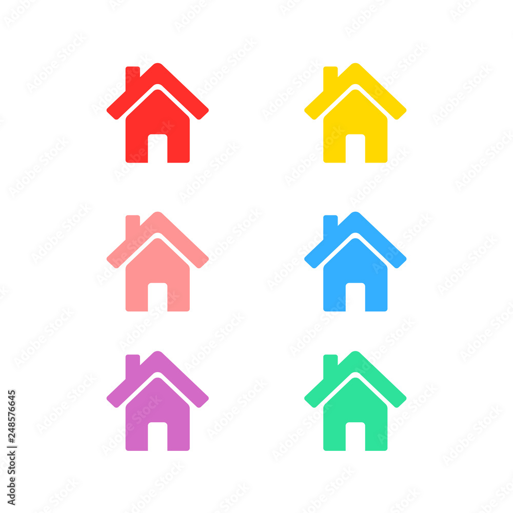 house, home icon set isolated vector house, home icon set isolated vector