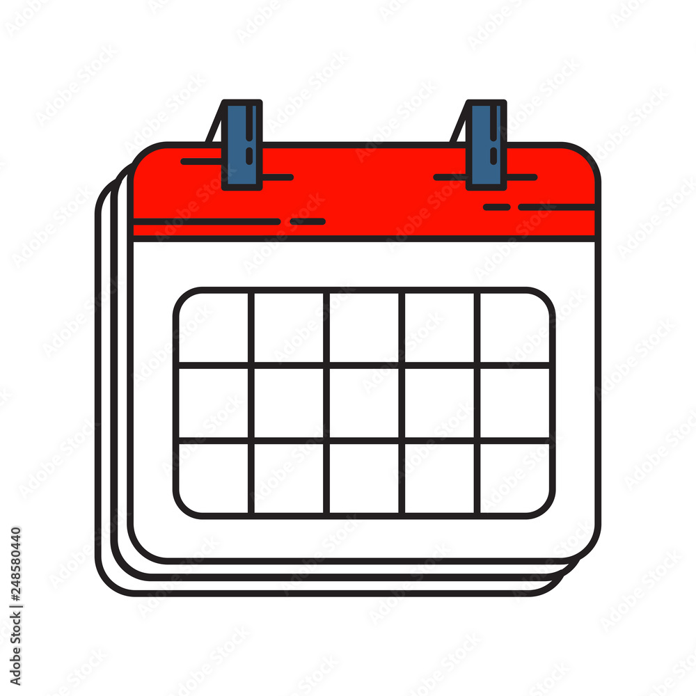 Calendar icon | Business and Finance - with Outline Filled Style Calendar icon | Business and Finance - with Outline Filled Style