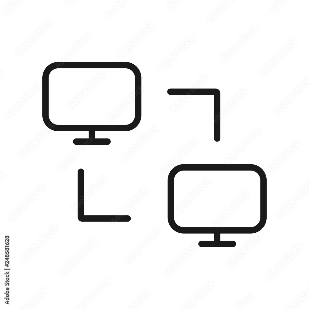 computer network. minimal thin line web icon. simple vector illustration outline. concept for infographic, website or app. computer network. minimal thin line web icon. simple vector illustration outline. concept for infographic, website or app.