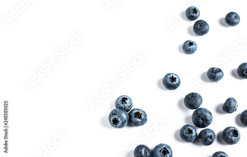 Blueberry on white background.