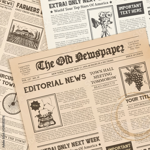 Realistic Vintage papers Background