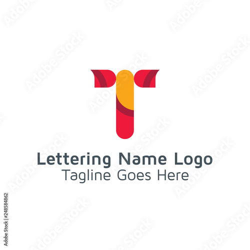 Lettering T Vector