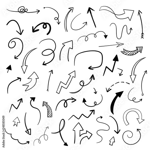 Hand drawn arrow illustration collection