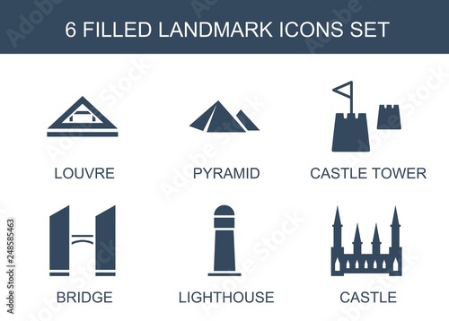 6 landmark icons
