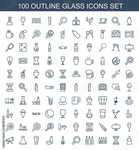 100 glass icons