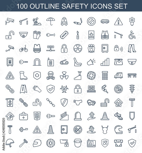 100 safety icons