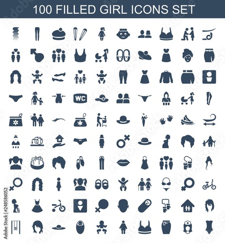 100 girl icons
