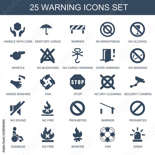 25 warning icons