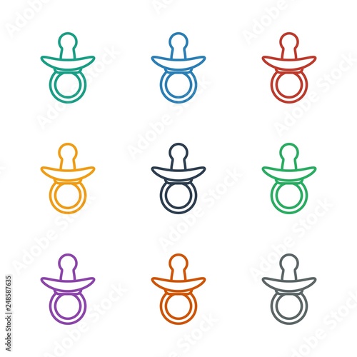 pacifier icon white background