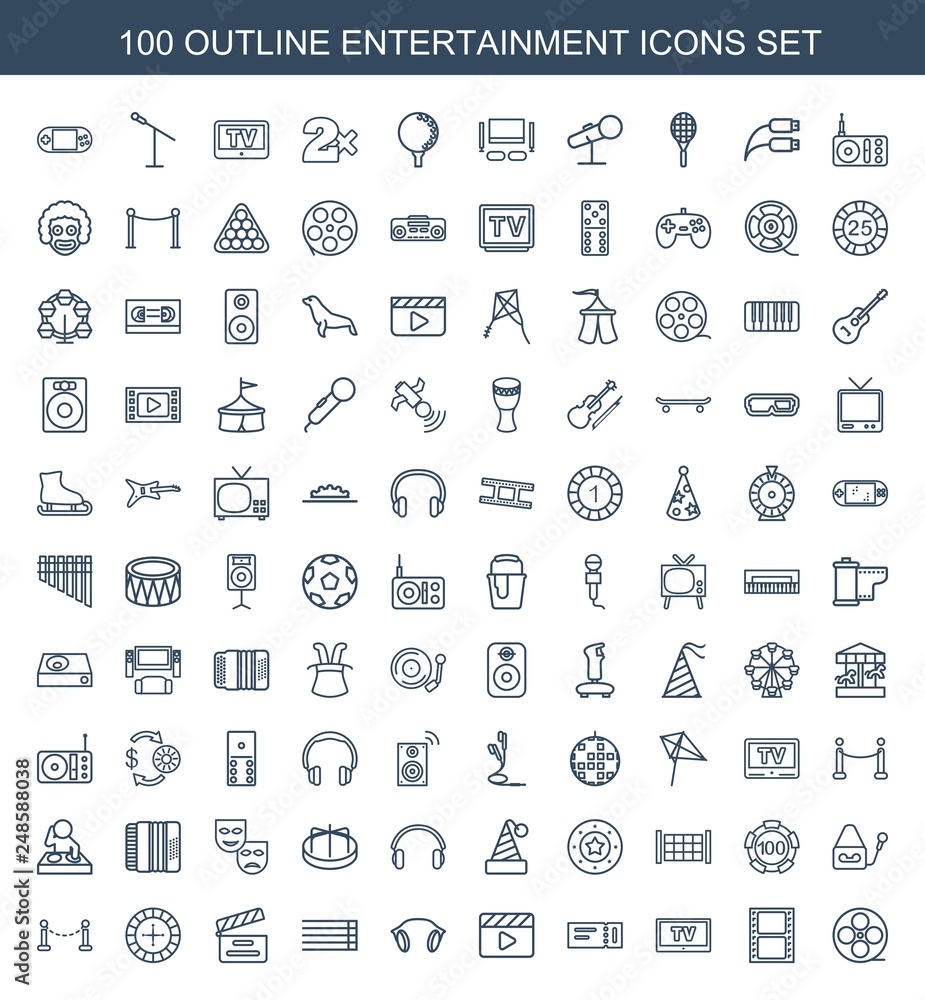 entertainment icons entertainment icons
