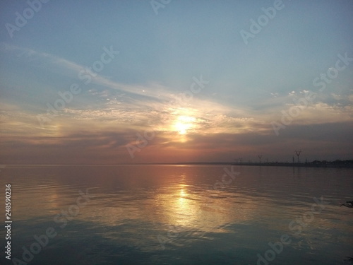 sunset on the sea