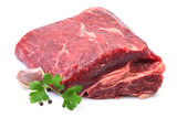Marbled beef meat on a white background