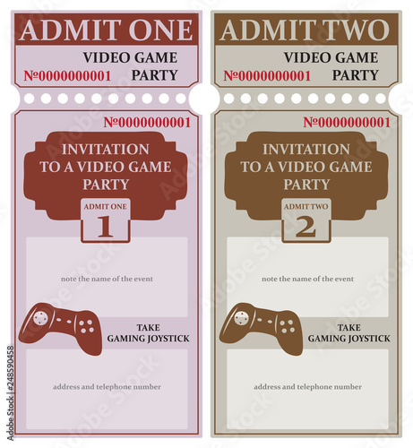 Invitation to video game party