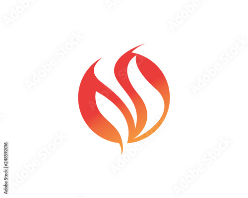 Fire flame Logo Template vector icon Oil, gas and energy logo © indra23_anu