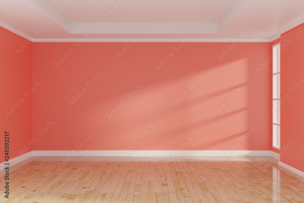 Fototapeta premium Empty room color of the Year 2019,3d rendering