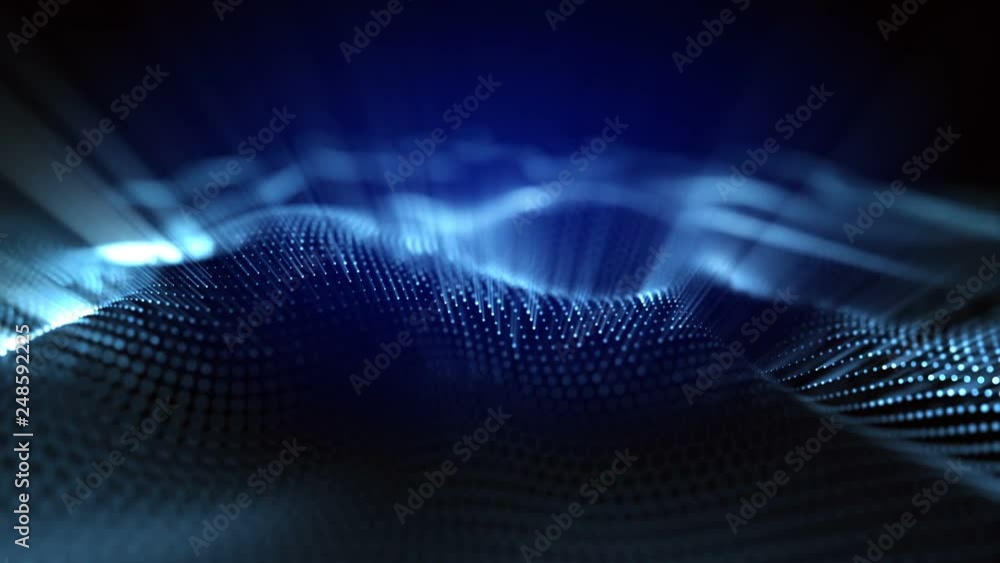 4K Abstract motion background animation shining particles stars sparks ...
