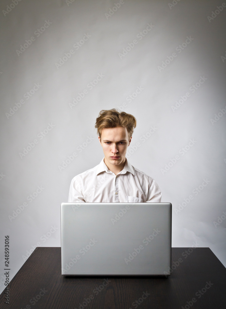 Young man with laptop Young man with laptop