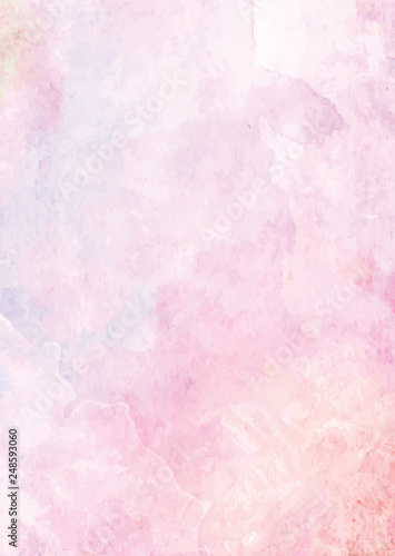 Pastel pink watercolor ink brush paper background
