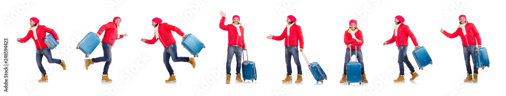Man preparing for winter vacation Man preparing for winter vacation