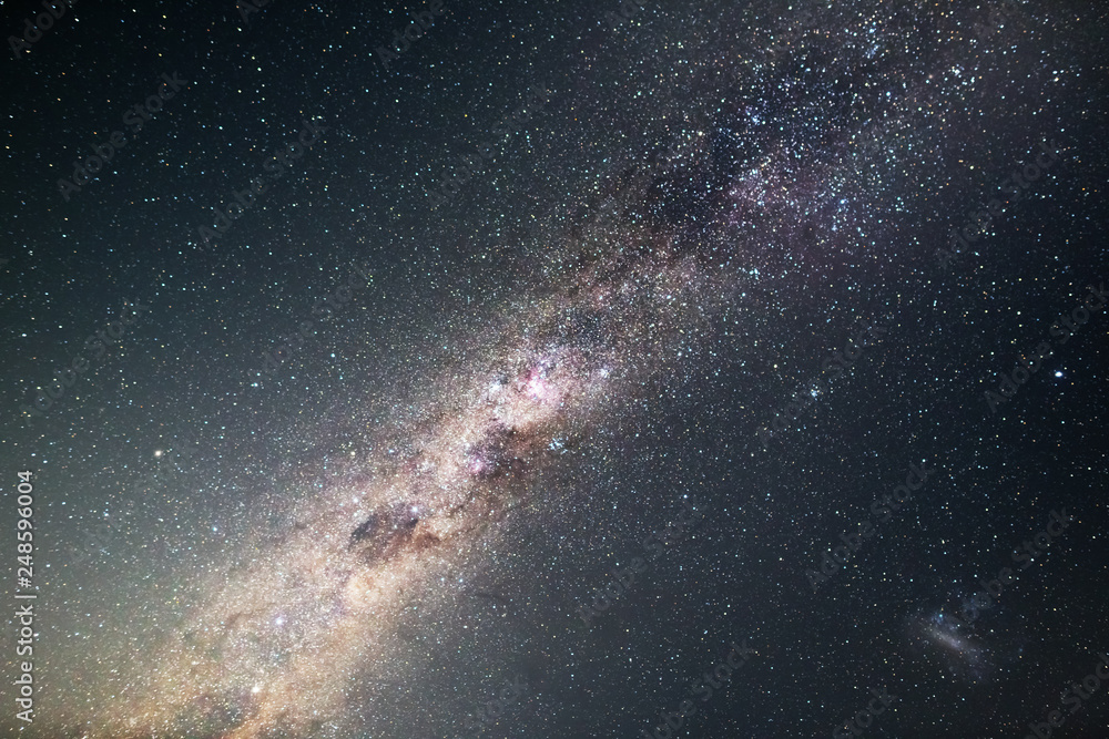Milky Way and night sky at South Island New Zealand 