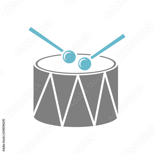 Drum icon on white background for graphic and web design, Modern simple vector sign. Internet concept. Trendy symbol for website design web button or mobile app photo