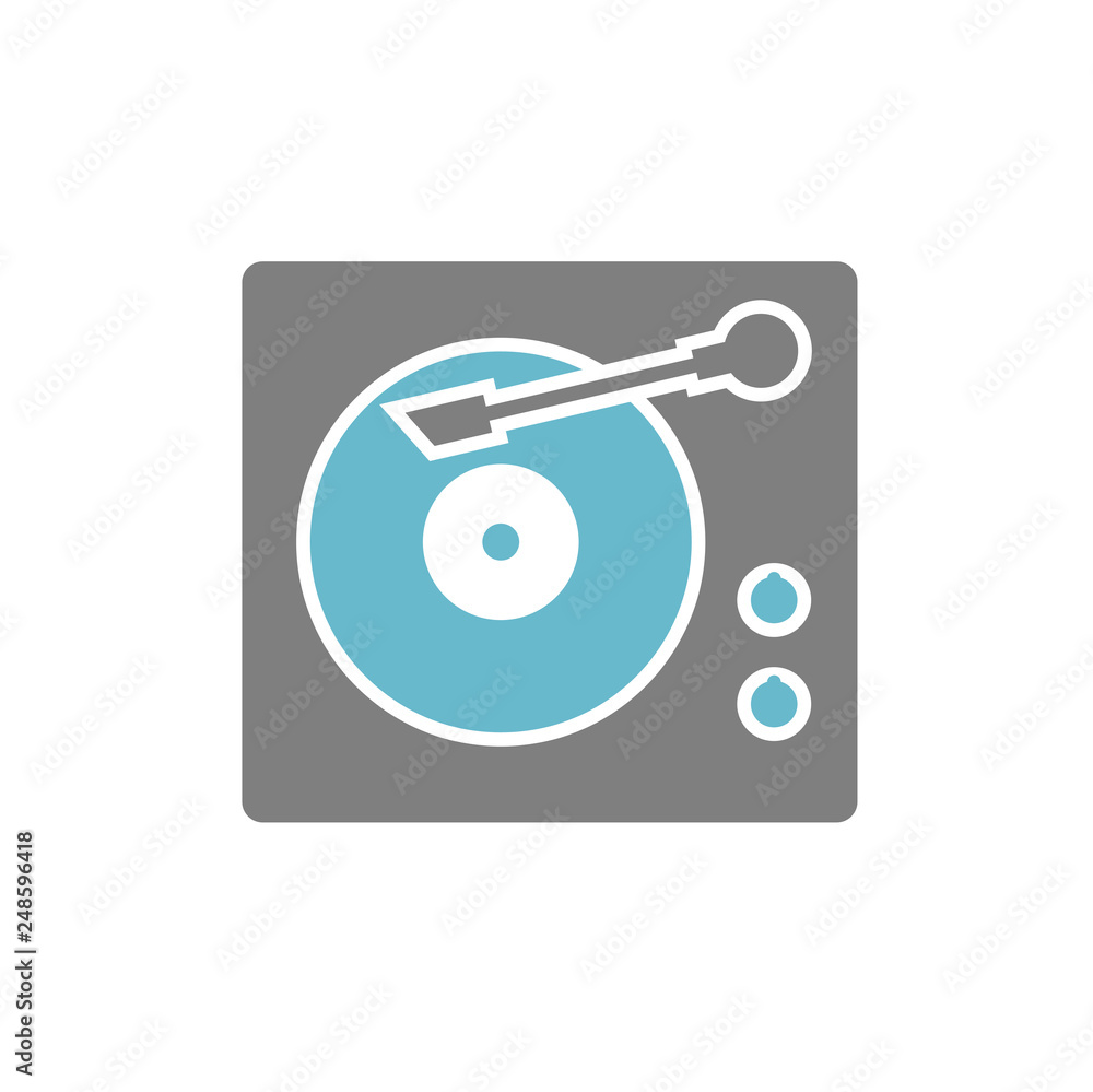 Vinyl turntable icon on white background for graphic and web design, Modern simple vector sign. Internet concept. Trendy symbol for website design web button or mobile app Vinyl turntable icon on white background for graphic and web design, Modern simple vector sign. Internet concept. Trendy symbol for website design web button or mobile app