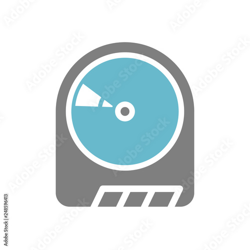 Disc player icon on white background for graphic and web design, Modern simple vector sign. Internet concept. Trendy symbol for website design web button or mobile app