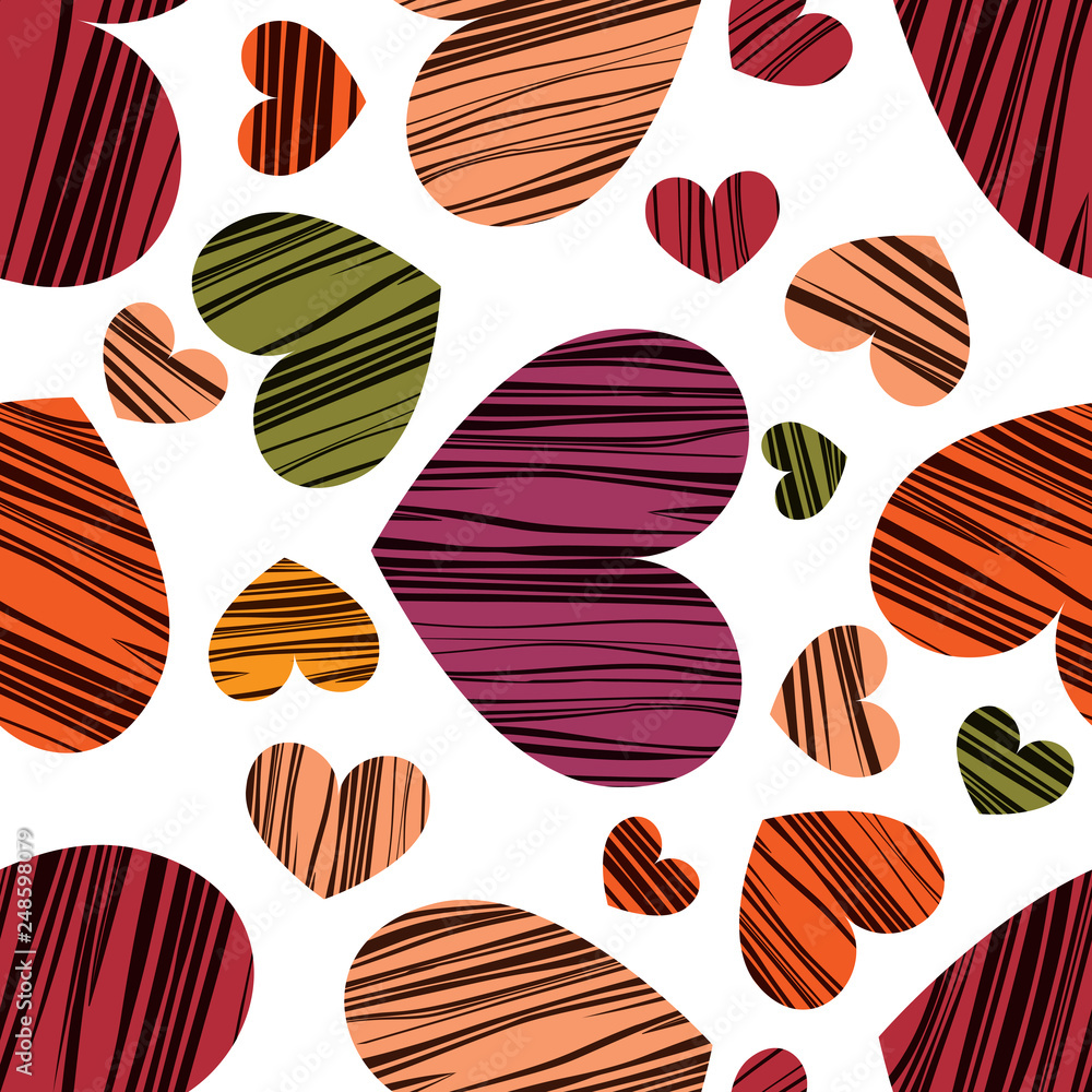 Multicolor hearts. Multicolor hearts.