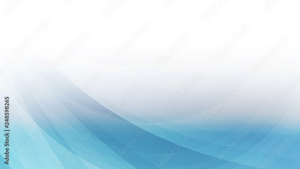 Blue curved abstract background