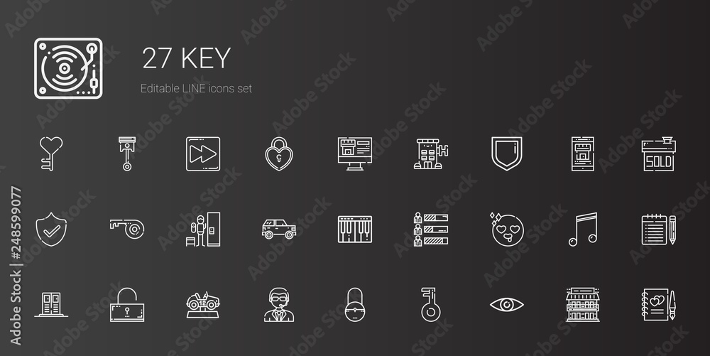 key icons set key icons set