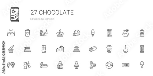 chocolate icons set