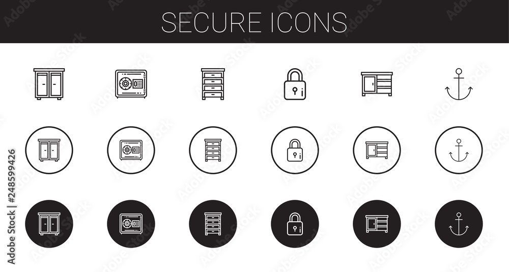 secure icons set secure icons set