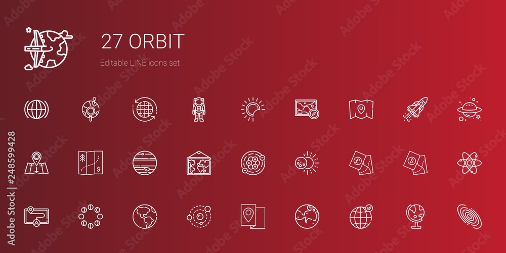 orbit icons set orbit icons set