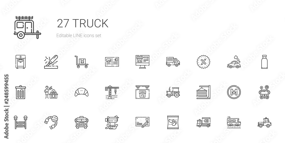 truck icons set truck icons set