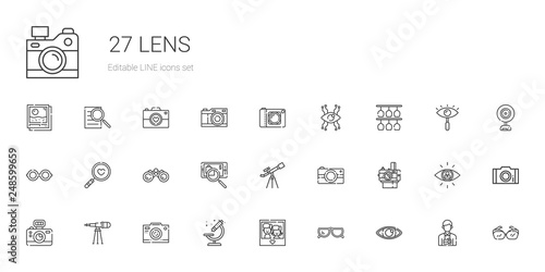 lens icons set