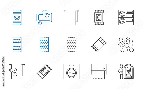 towel icons set