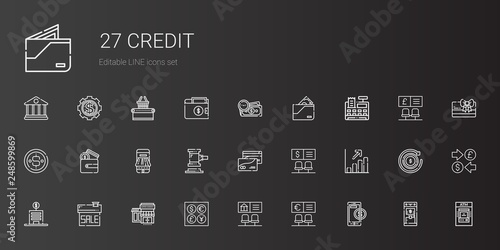 credit icons set