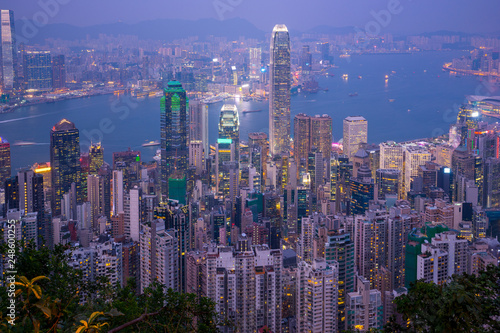 Hong Kong city skyline day to night © orpheus26
