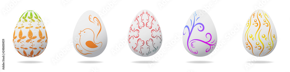 Easter Egg Set. Vector Illustration. Easter Egg Set. Vector Illustration.