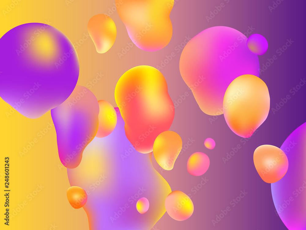 Lava lamp. Abstract background. Vector. Colorful bubbles.