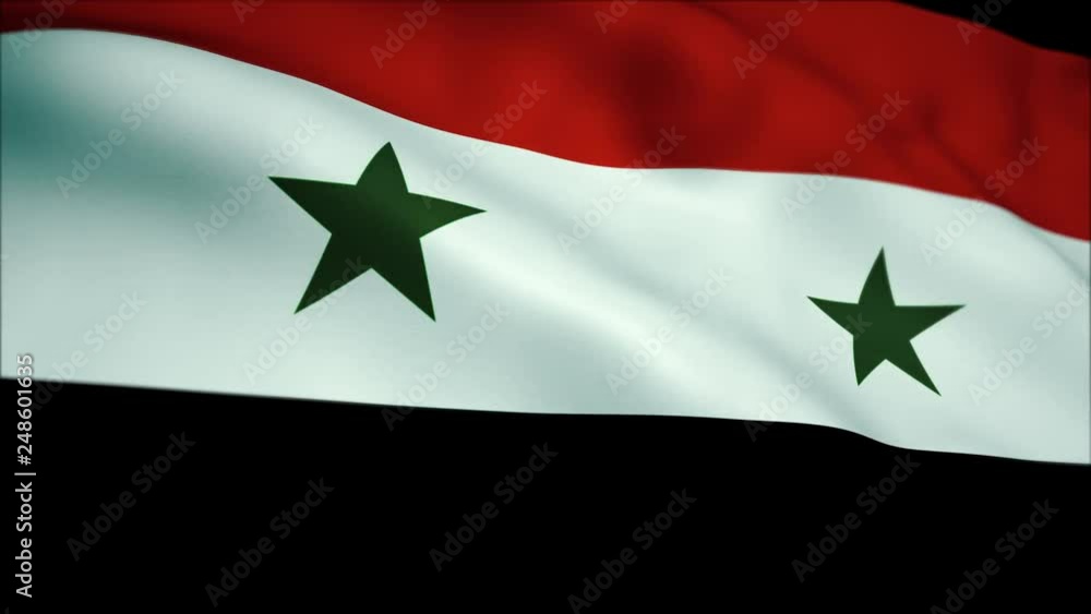 4K High Definition animation. Flag of Syria. Seamless Loop. 4K High Definition animation. Flag of Syria. Seamless Loop.