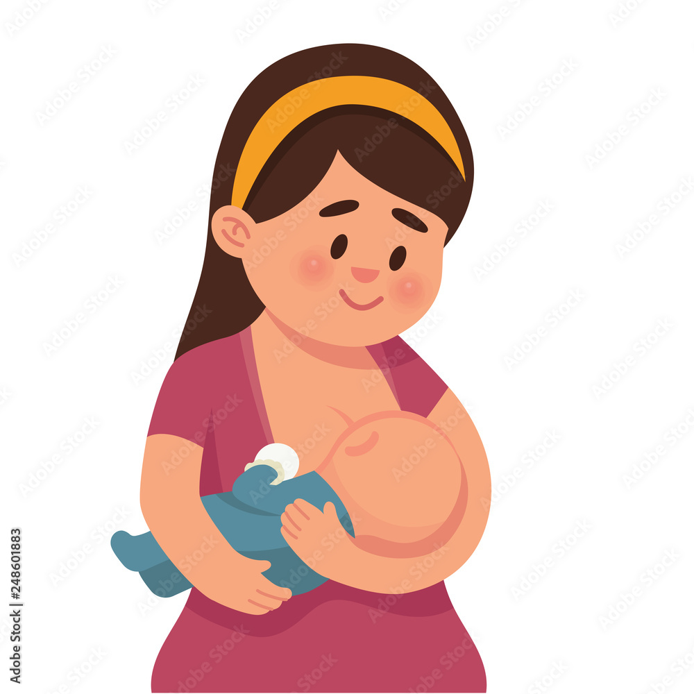 vector illustration young mother holding newborn baby in her arms, young mother breastfeeding newborn baby, happy mother's day vector illustration young mother holding newborn baby in her arms, young mother breastfeeding newborn baby, happy mother's day