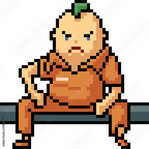 vector pixel art inmate
