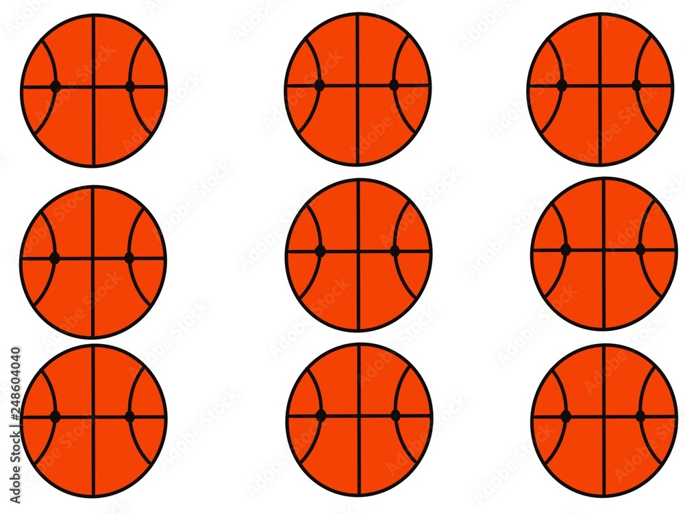 Obraz premium basketball on a white background