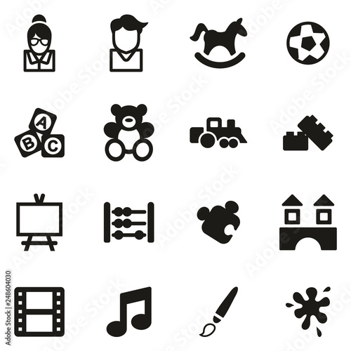 Kindergarten or Day Care Icons 