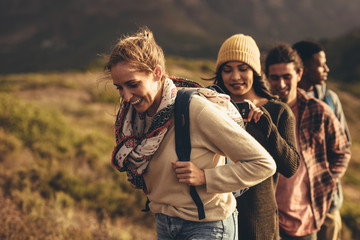 Hiking trip content for social media