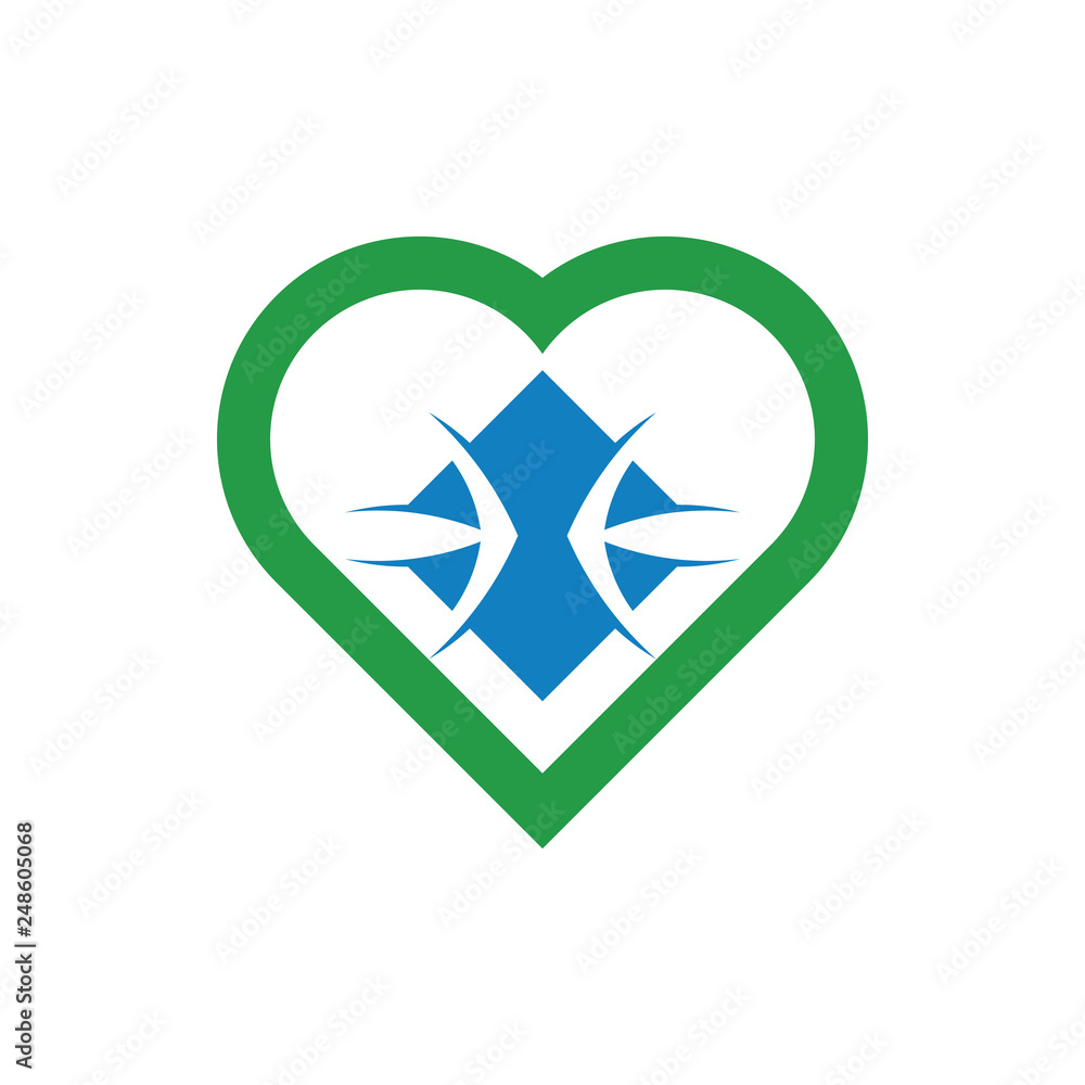 Heart love logo Heart love logo