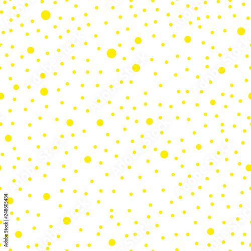 Yellow dot on white background