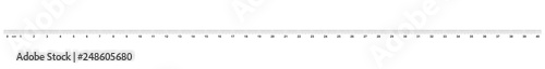 40 inch ruler. The price of division - 32 divisions by inch. Exact length measurement device. Calibration grid.