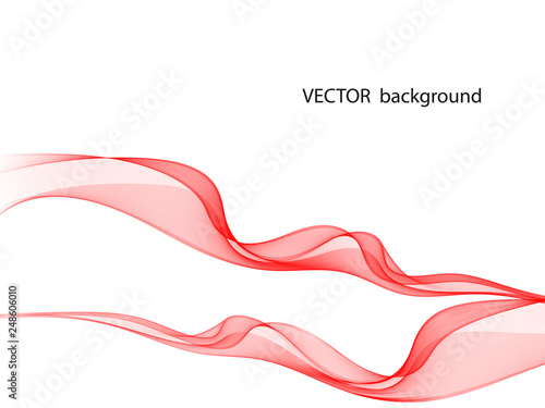 Abstract soft design pattern with pink wavy lines in elegant dynamic style on white background. Pink waves.